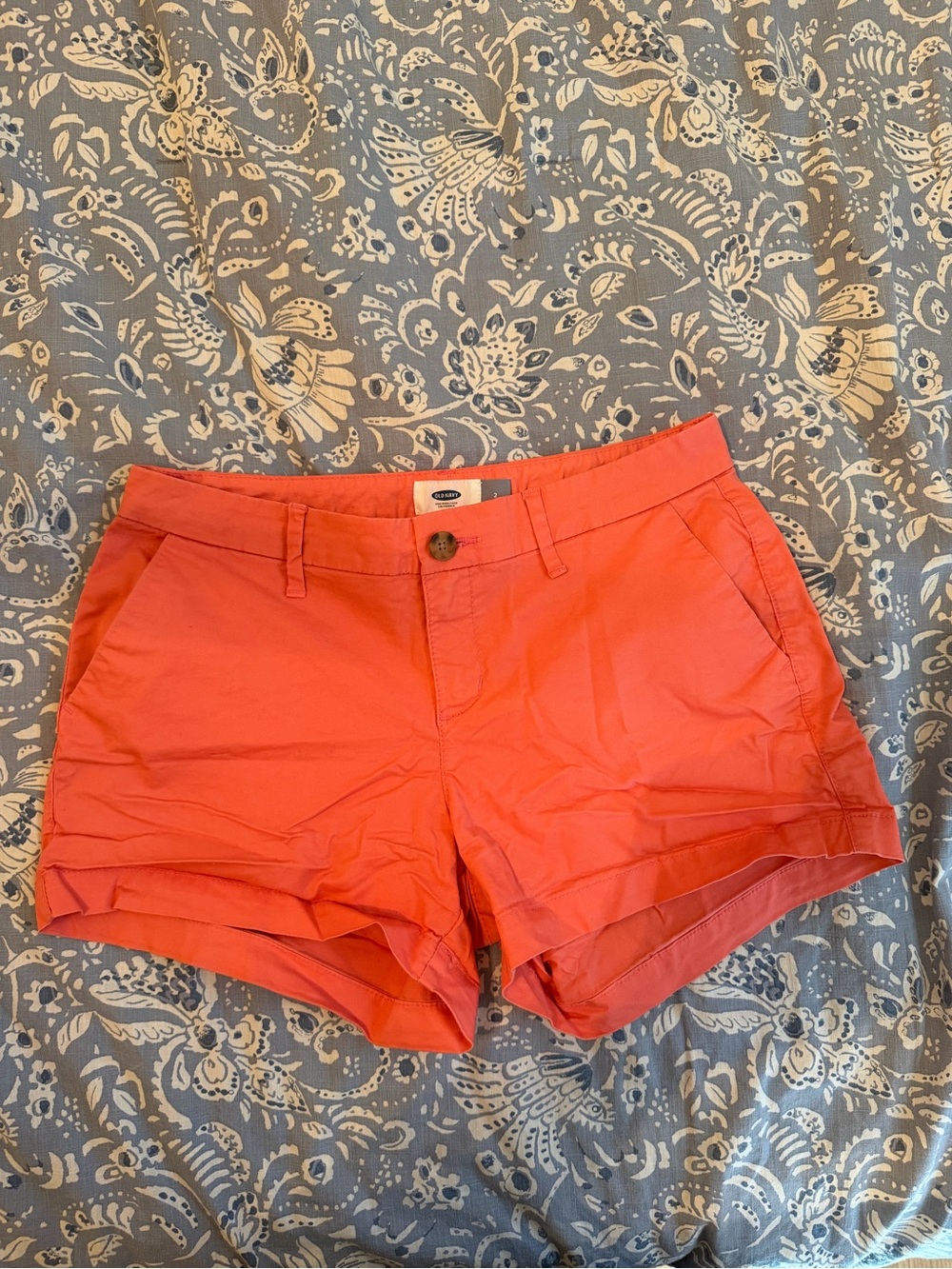 Old Navy Women's Coral Chino Bermuda Shorts